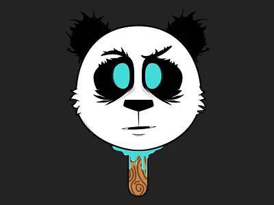 Panda Sucker Sticker animal mule panda stick sticker sucker