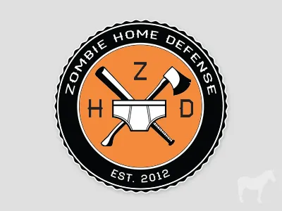 Sticker Mule Contest Zombie Defense axe contest hipster sticker sticker mule stickermule underwear zombie