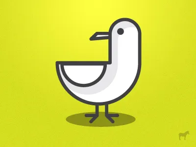 Dirty Bird - Sticker Mule Playoff bird elegant seagulls green icon seagull sticker