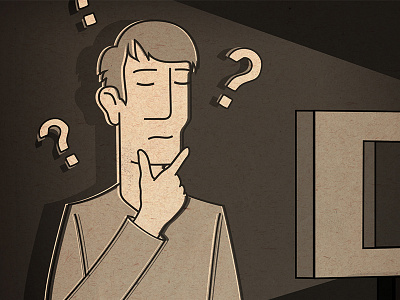 Man In Thought in man paper sepia thought