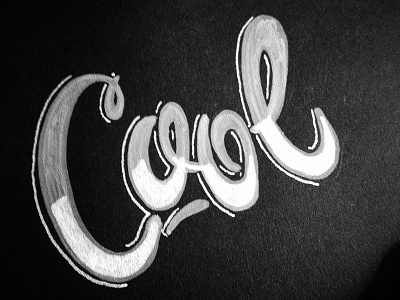 Cool lettering marker script type typography