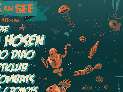 Detail from poster for "Rock am See" festival festival poster music festival poster poster design