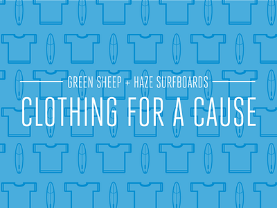 Clothing For A Cause blue collection green sheep pattern shirt surf