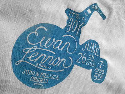 Bigwheel baby announcement on cloth diaper baby announcement cloth diaper hand type mailer screen print