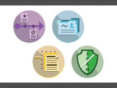 More Icons contact design flat icons spam template timeline web