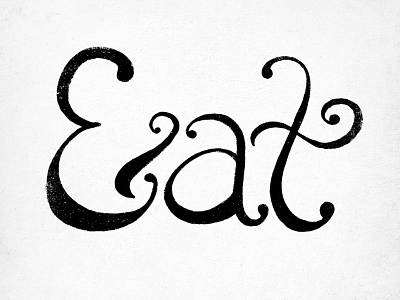 Eat & Eat & ampersand e eat hand script type