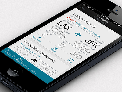 TripNavigation flat design flight cards flight itinerary ios7 travel travel app travel itinerary