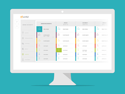 Sneak Peak app calendar flat icons interface mock up scheduling ui ux web app website