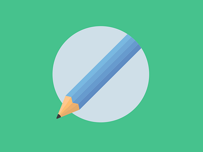 Pencil flat pencil sketch sticker