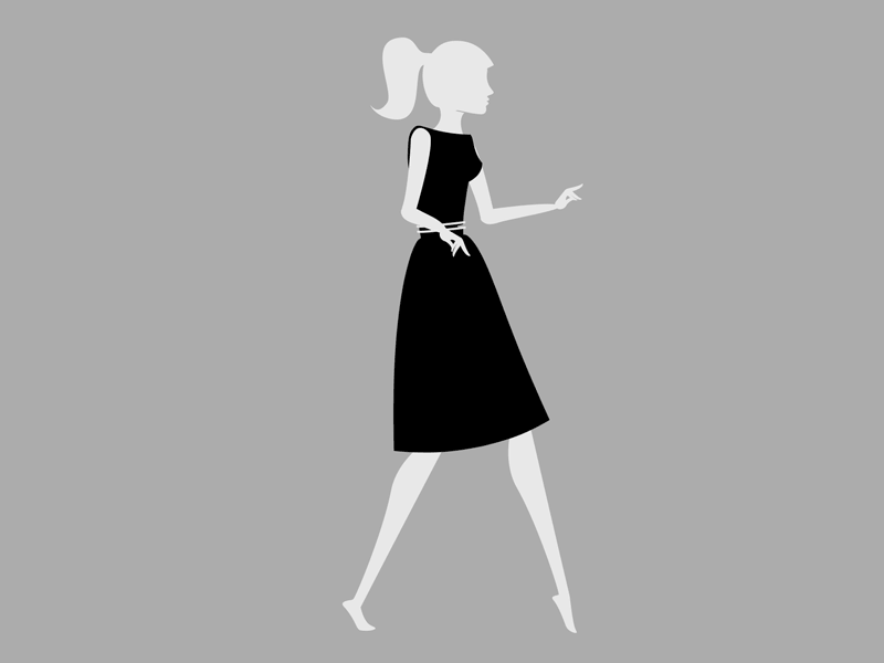 Girl - Walk Cycle animation gif video walk walk cycle