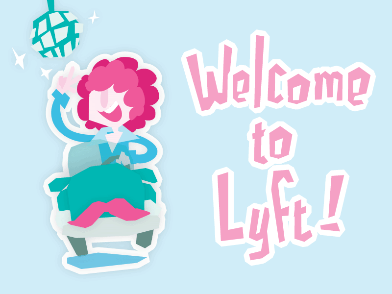 Drivers of Lyft! (GIF) animation cars gif illustration lyft mustaches