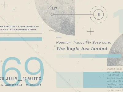 Lunar Landing typography univers