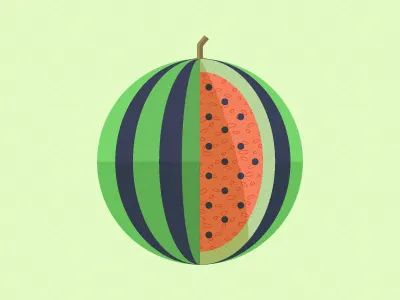 Watermelon fruit illustration watermelon