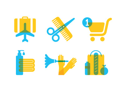 Icons iconography icons online overprint shopping shoppingcart travel