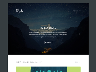 Slyde - Showcase your writing 3.6 blog clean minimal playne portfolio showcase themeforest themes wordpress