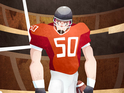 The Wall - Final american bird editorial football illustration mark sports stadium texture