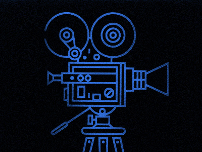 Roll 'em! camera film geometric hollywood illustration movie