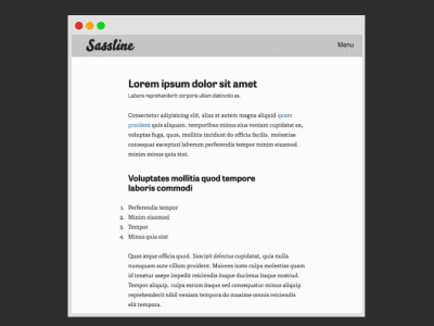 Sassline demo (animated) boilerplate sass type typography web typography