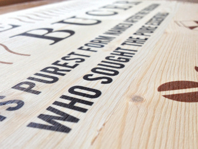 Menu Board menu print wood
