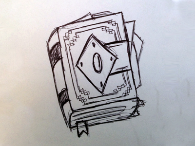 Spellbook Sketch WIP book hex icon leather sketch spell spellbook wip witchcraft wizardry work in progress