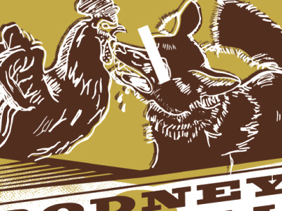 Barnyard Brawlin' illustration poster design