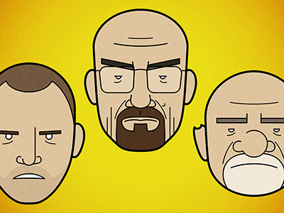 Breaking Bad Faces (WIP) breaking bad heisenberg jesse pinkman mike walter white