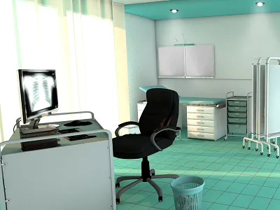Doc Office 3d architectural visualization architecture archiviz doctors office furniture illustration medical