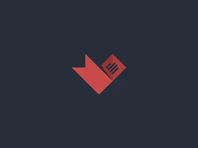 Secret project v2 bookmark clean flat heart icon ios7 logo love mark red simple ui