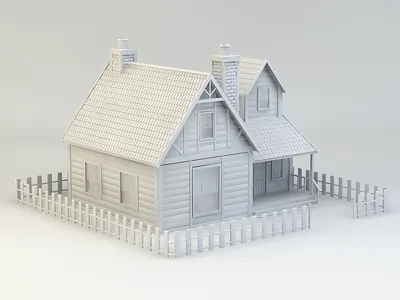3D House practice 3d house render