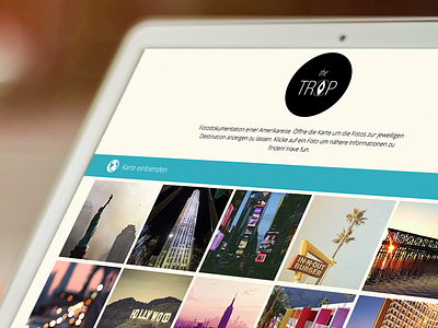 The Trip flat flat design locate map website