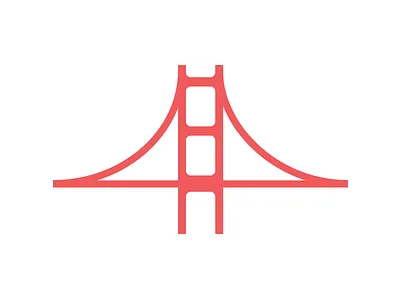 SFO golden gate bridge illustration red san francisco vector
