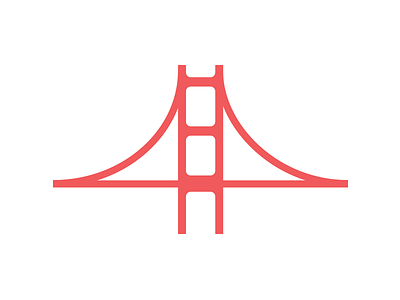 SFO golden gate bridge illustration red san francisco vector