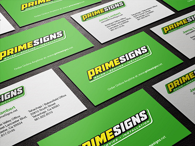 Prime Signs Business Card branding business card card logo print sign
