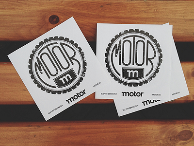 Motor stickers auto black white emblem logo motor sticker