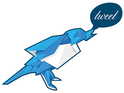 Origami Twitter Sticker