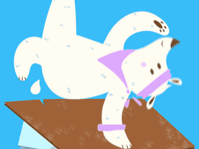 Rejected: Polar Bear breakdance breakdancing gif illustration polar bear vector illustration