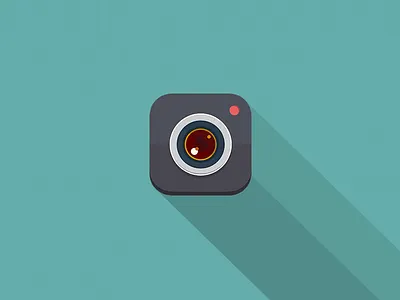 Photo app icon V2 app black camera flare flash icon ios7 lens photo pro zoom