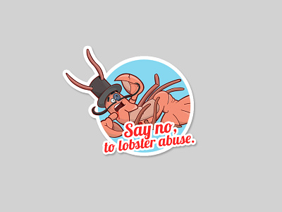 Lobster Abuse. font lobster sticker