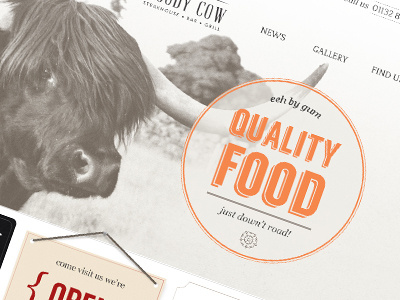 Moody Cow website design moody cow responsive retro website yorkshire