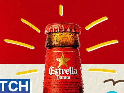 Estrella Damm competition website art direction competition red summer uzi website