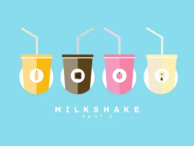 MILKSHAKE Part 2 bana chocolate icons iconset milk milkshake navector strawberry vanilla