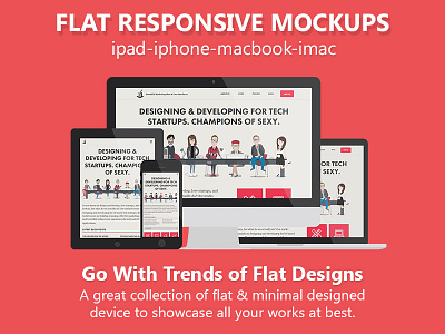 Flat Responsive Mockups app mockups flat backgrounds flat devices flat imac flat iphone flat mockups flat showcase illustration mockups iphone mockups mockups responsive mockup