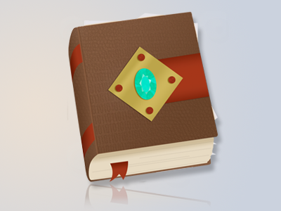 Spellbook OS X icon progress book hex icon leather os x skeumorphic spell spellbook wip witchcraft wizardry work in progress