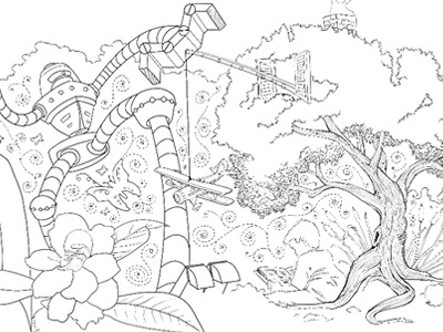 Vile Home Lineart 16toads illustration vile