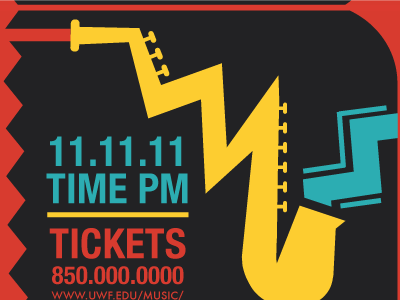 Jazz graphic design jazz music poster sax