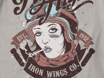 T Shirt Design 1279 fly graphic design illustration iron smoke t shirt illustration t shirt template vector template wings