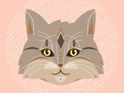 Striped Cat cat illustration