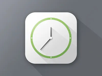 White clock icon