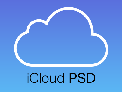 iCloud Icon (iOS 7 Style) apple icloud icon ios 7 photoshop psd ui