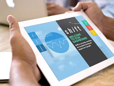 Shift dashboard home page dashboard data design flat information ipad responsive ui web